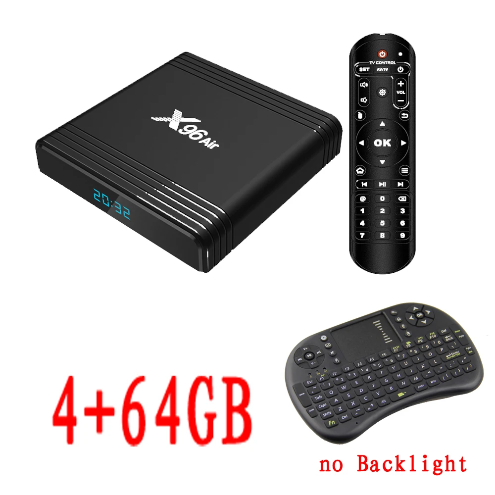 ТВ-приставка X96 Air Amlogic S905X3 mini Android 9,0 4 Гб 64 ГБ 32 ГБ wifi 4K 8K 24 кадров в секунду Netflix X96 Air 2 Гб 16 Гб телеприставка - Цвет: Black