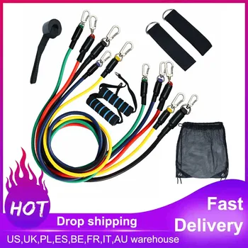 

11pcs/set Pull Rope Fitness Exercises Resistance Bands Latex Tubes Pedal Excerciser Body Training Workout Yoga Rubber Loop Tube