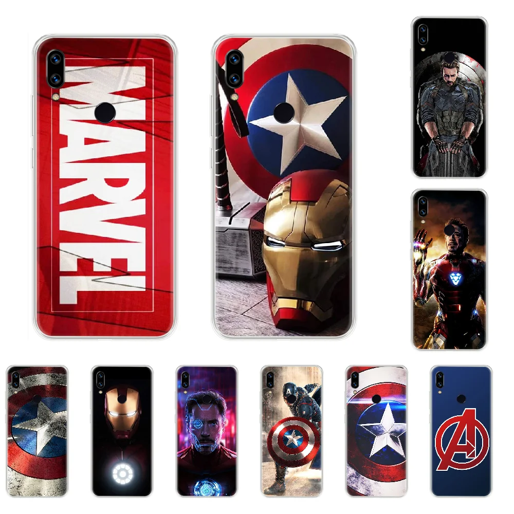 Captain America Marvel Iron Man Coque Shell Phone Case For Xiaomi Redmi 2 3 4 4x 5 5a 6 7 8 8T pro mi9 | Мобильные телефоны и