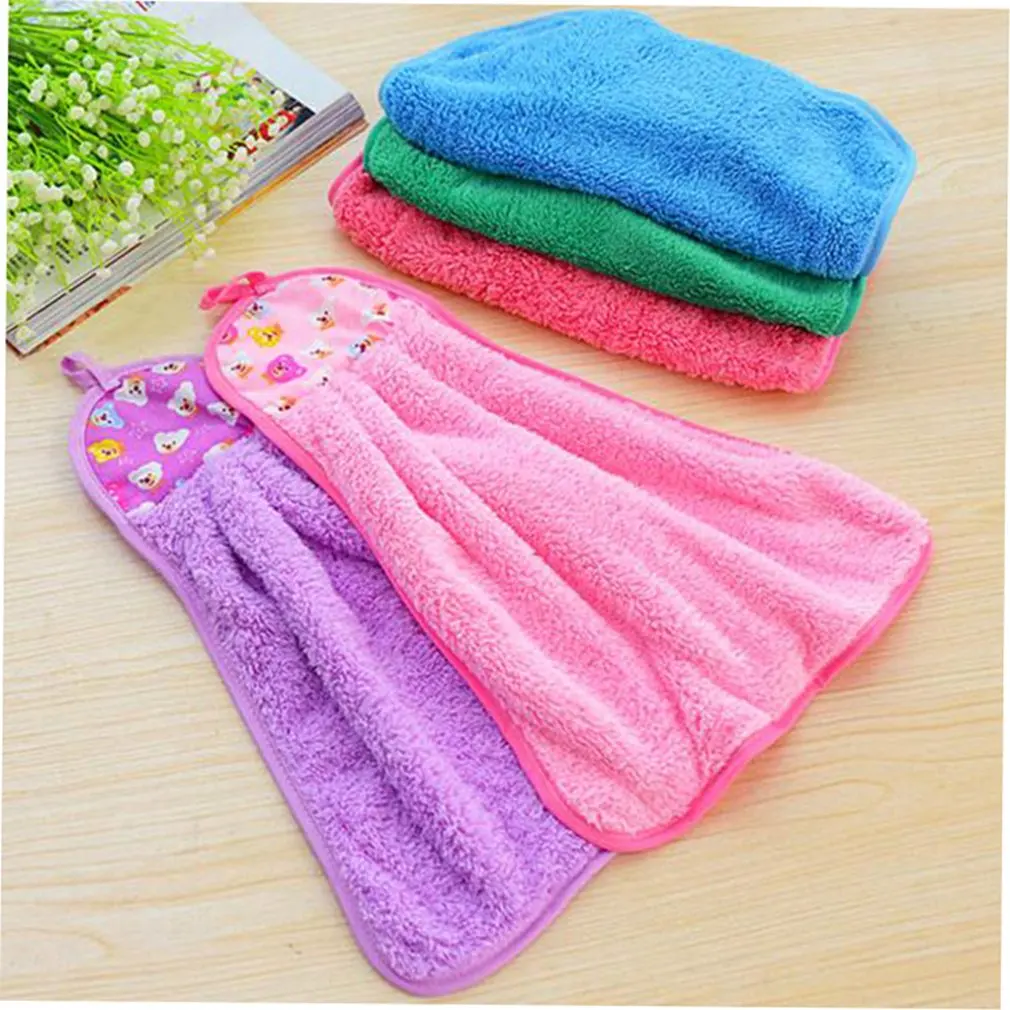 Подвесное водопоглощающее полотенце для рук, розовый цвет, товары для дома на каждый день, семейный привычный предмет повседневного использования