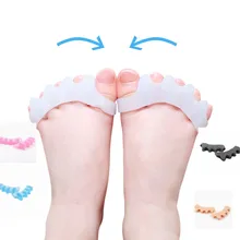 2 шт. = 1 пара силиконовых гелей, защита от буйона, разделители пальцев ног, выпрямитель, коррекция вальгусной деформации, инструмент для ухода за ногами ребенка