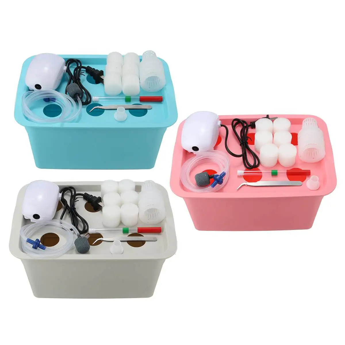 220-240V 12 Holes Plant Site Hydroponic Pots For Garden Planters System Indoor Cabinet Box Grow Kit Bubble Nursery | Дом и сад