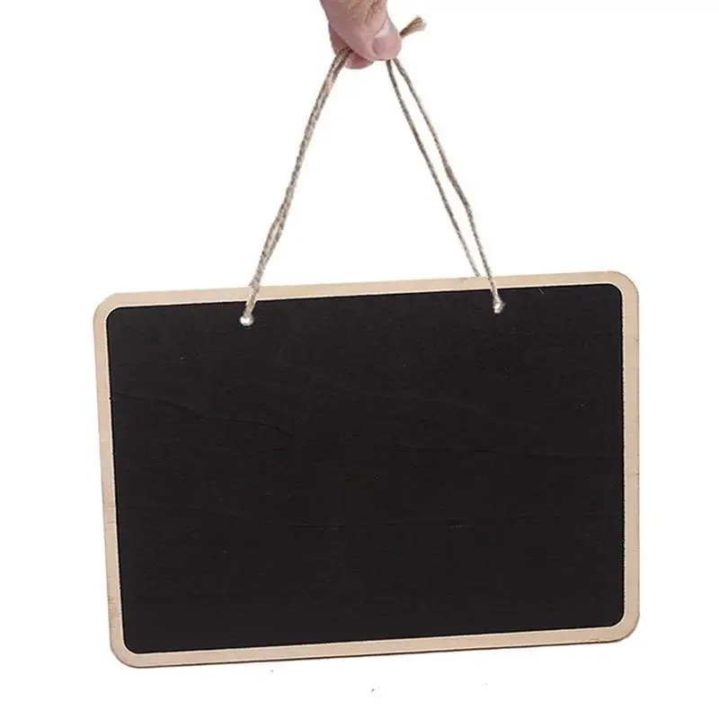 4PCS Mini Chalkboards Rectangular Hanging Blackboard Double Sided Chalkboard Wedding Party Table Number Place Tag Message Board