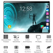 10 дюймов планшетный ПК Deca Core 6 ГБ ОЗУ 128 Гб ПЗУ 1920*1200 ips 8000 мАч Android 8,1 Dual Sim 4G LTE планшеты 10,1+ подарки