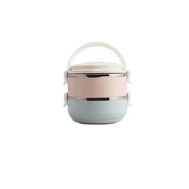 1x Нержавеющая сталь Nsulated Термальность Еда контейнер круглый Коробки для обедов 1/2/3/4 Слои