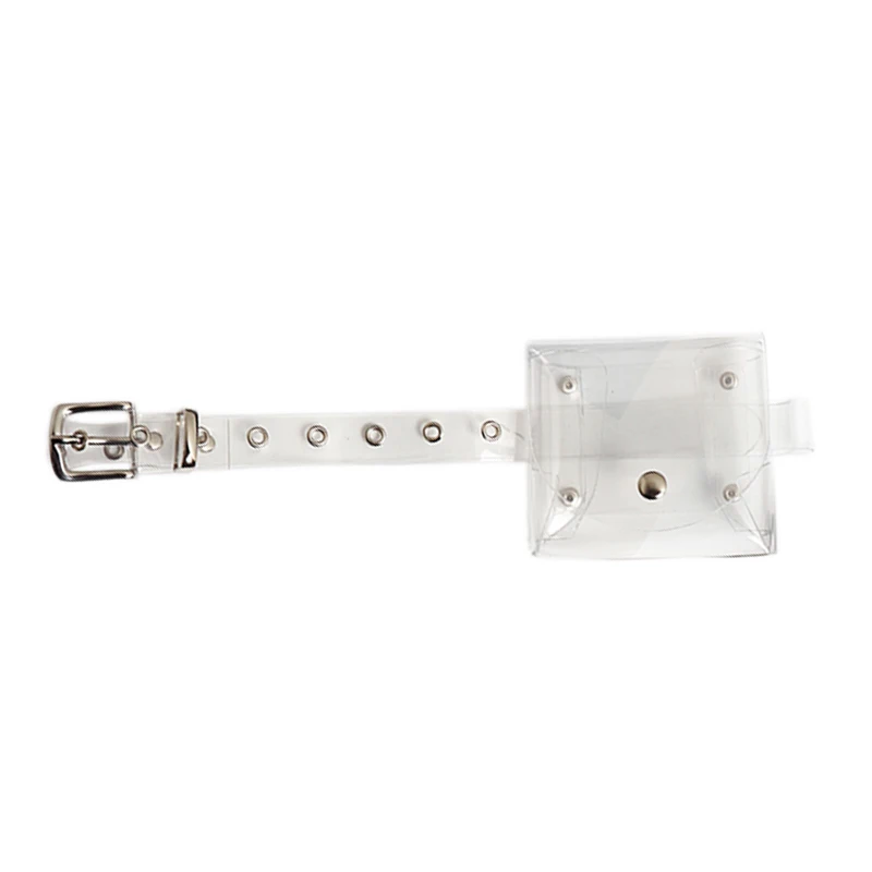 

ABZC-Small Pvc Belt Bag Transparent Fanny Pack Women New Fashion Super Mini Clear Waist Bags