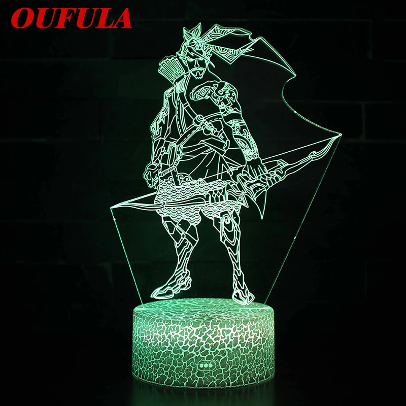 

Night LED Lights Novelty 3D lamp Cute Toy Gift 7 Color Abstract Artist Graphics Cartoon Atmosphere Lamp For Children Kids Room