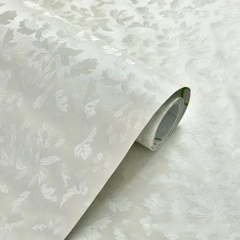 

3M Rice White Peony Damask Embossed Wallpaper Roll Home Decor Living Room Bedroom Wall Coverings Silver Floral Luxury Wall Paper