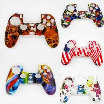 

New Camouflage Silicone Case Ps4slim Handle Color Silicone Protective Case PS4 Pro Handle Case