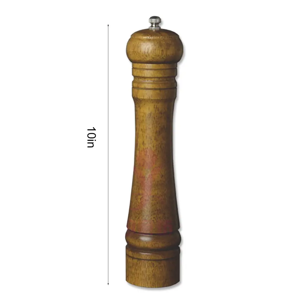 Kitchen Oak Grinder Pepper Powder Pepper Grinder Manual Pepper Grinder Multi-Purpose Cruet Kitchen Gadget - Цвет: 10in