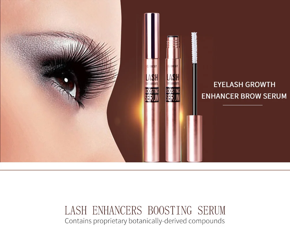 QIBEST лечение роста ресниц Жидкий усилитель сыворотки завивка более толстая