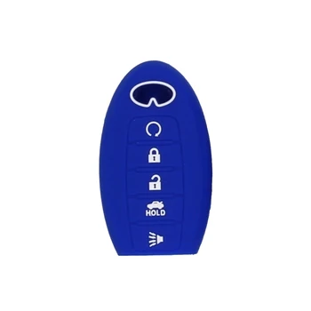 

High Quality Car Key Fob Case Cover 5 Button for Infiniti QX50L ESQ Deepblue