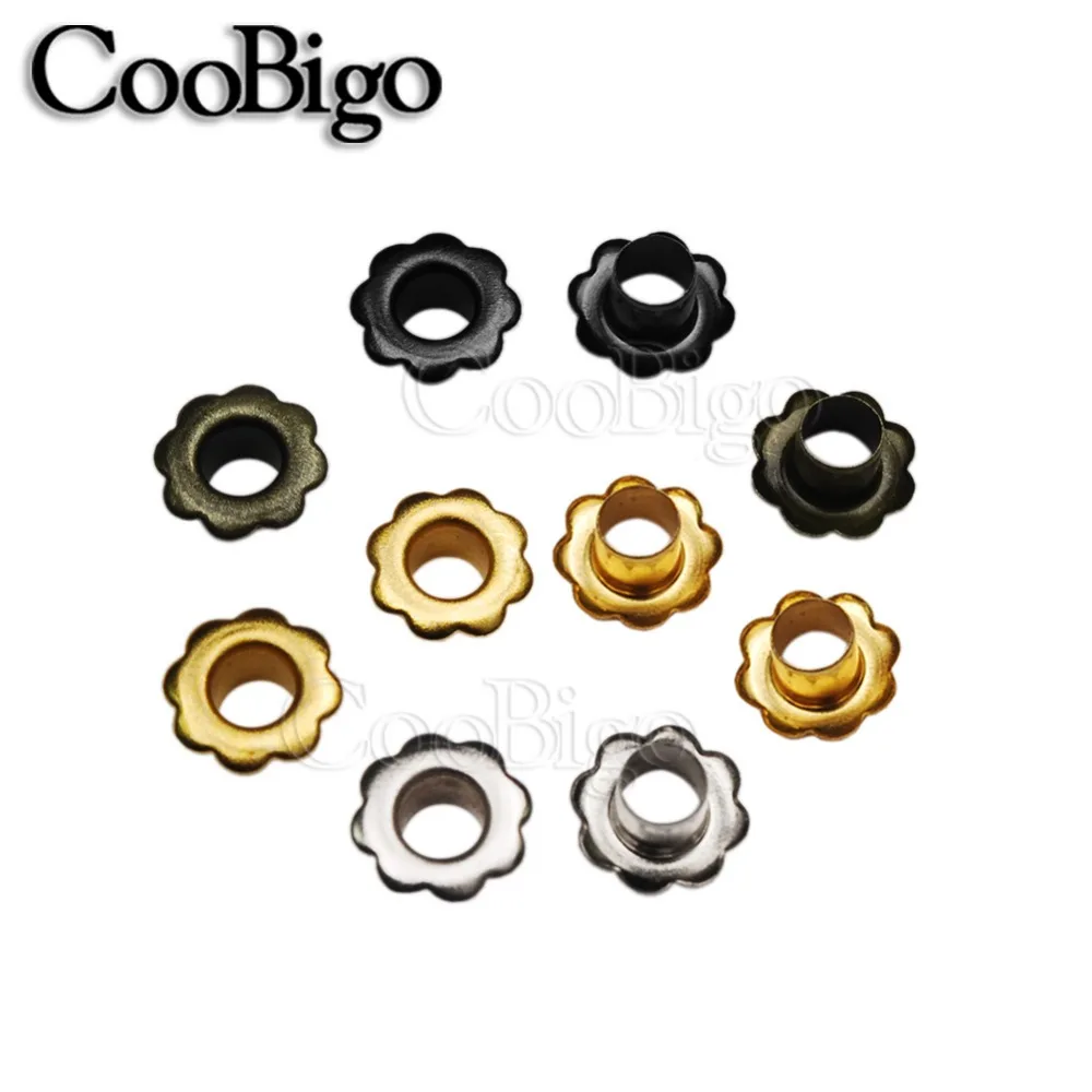Eyelet Metal Floral Eyelets Scrapbooking Curtains Clothes Belt Shoes Leather Sewing DIY Craft Accessories 4.5mm 200pcs eyelet grommet ring kit eyelet grommet ring grommet eyelet kit screw back eyelets metal eyelet buttons