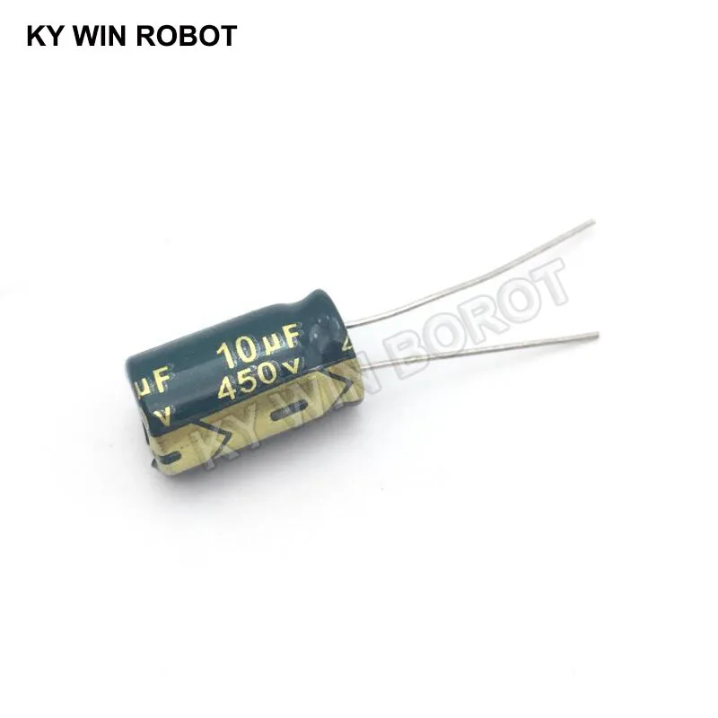 10 pcs Aluminum electrolytic capacitor 10 uF 450 V 10 * 17 mm frekuensi tinggi Radial Electrolytic kapasitor