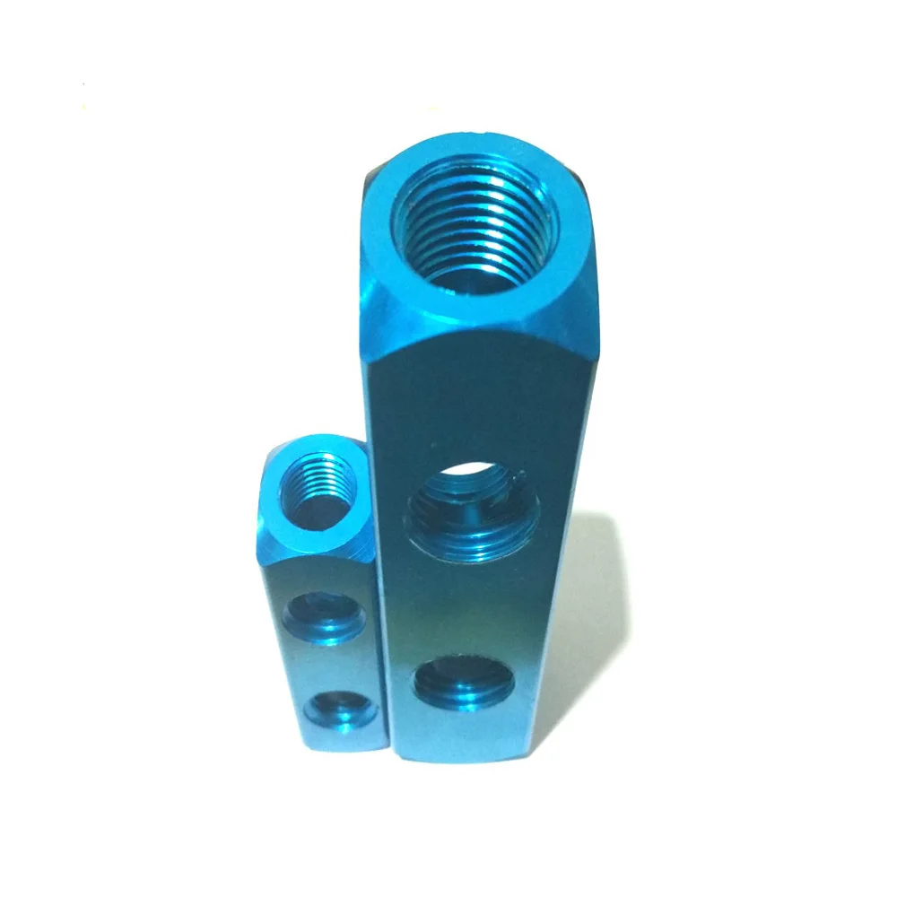 

1/4" or 1/2" BSPT Equal Female Pneumatic Quick Connector Air Hose Aluminum Manifold Block Splitter 5-13 Ports 2-12 Ways
