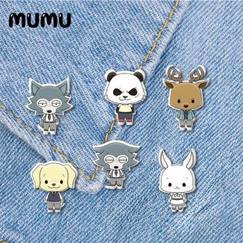 

2020 New Beastars Lapel Pin Anime Goh Hin Hull Legoshi Jack Acrylic Brooch Funny Epoxy Pins Jewelry For Shirt Bag Badge