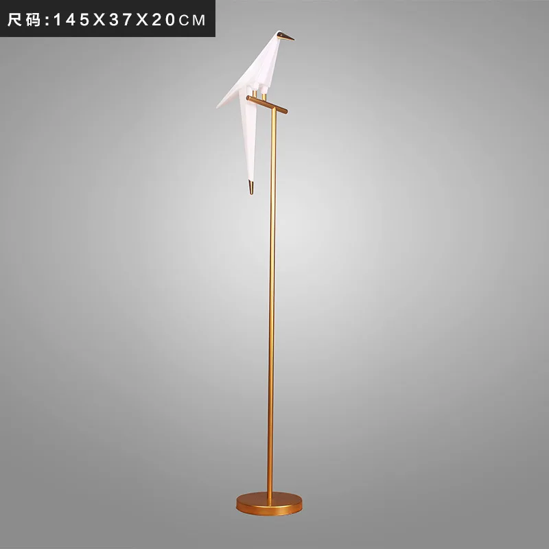 Floor light Современная светодиодная люстра, Золотая белая птичья лампа, нордическая лампа для гостиной, спальни, лофт, прикроватный коридор, столовая, 110 В 220 В - Цвет абажура: Floor light