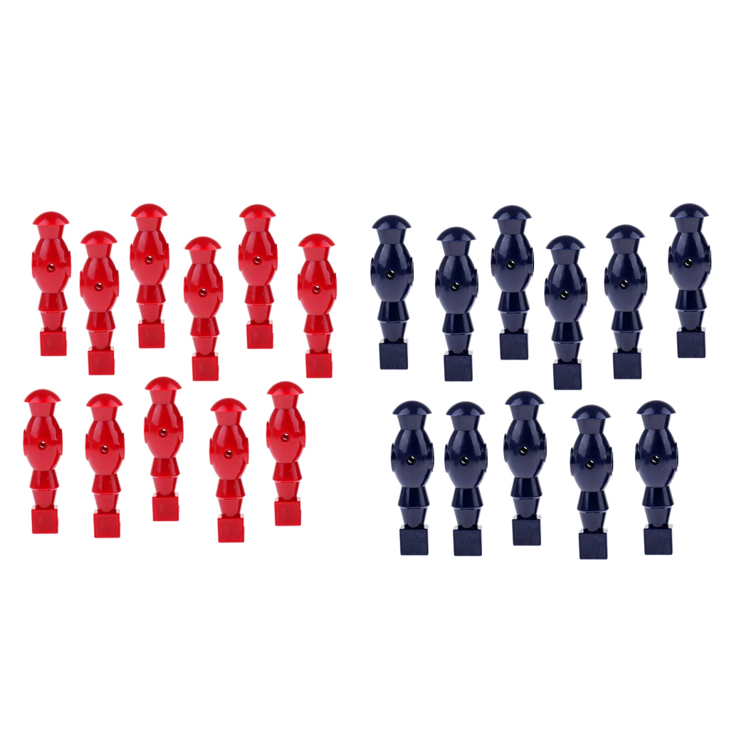 11 Pieces Table Soccer Player Foosball Table Men Player Man Guys for 1.2m Foosball Red Dark Blue