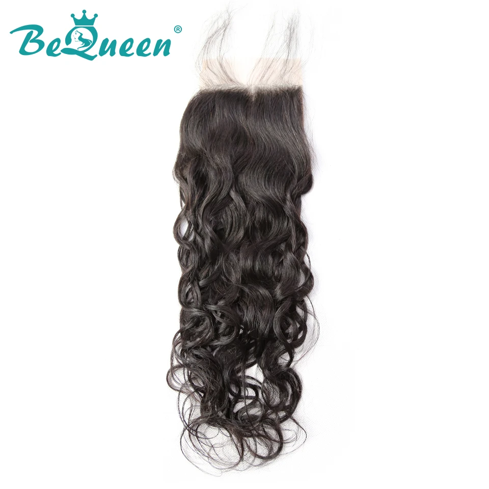 Bequeen 4*4 кружевные застежки с детскими волосами человеческие волосы натуральные