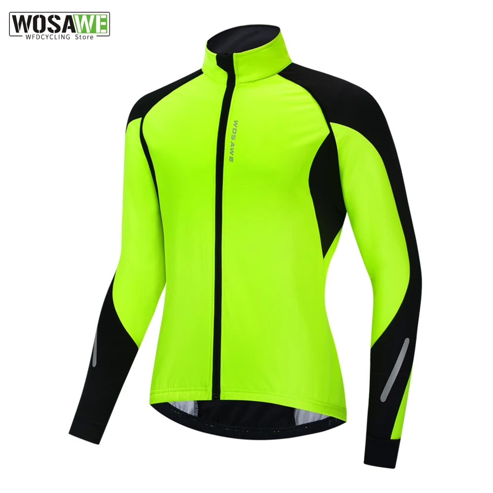 WOSAWE Bicycle Men's Jacket Winter Windproof Cycling Jacket Fleece Warm Riding Outdoor Running Sports Hiking cycling jacket cycling clothes