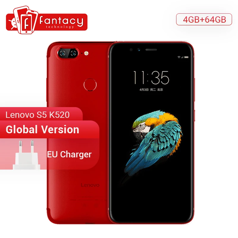 Глобальная версия Lenovo S5 K520 смартфон с восьмиядерным процессором Snapdragon 625 ОЗУ 4 Гб