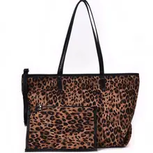 2 шт./компл. композитные сумки женские INS Модные леопардовые на молнии сумки на плечо большая емкость женские сумки сумочки для покупок