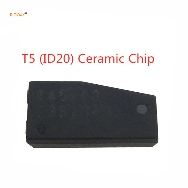 RIOOAK 100PCS original T5 ID20 Transponder Car Key Chip Blank Carbon ceramic  Cloneable  Cemamic T5 Chip Copy To ID 11 12 13 33