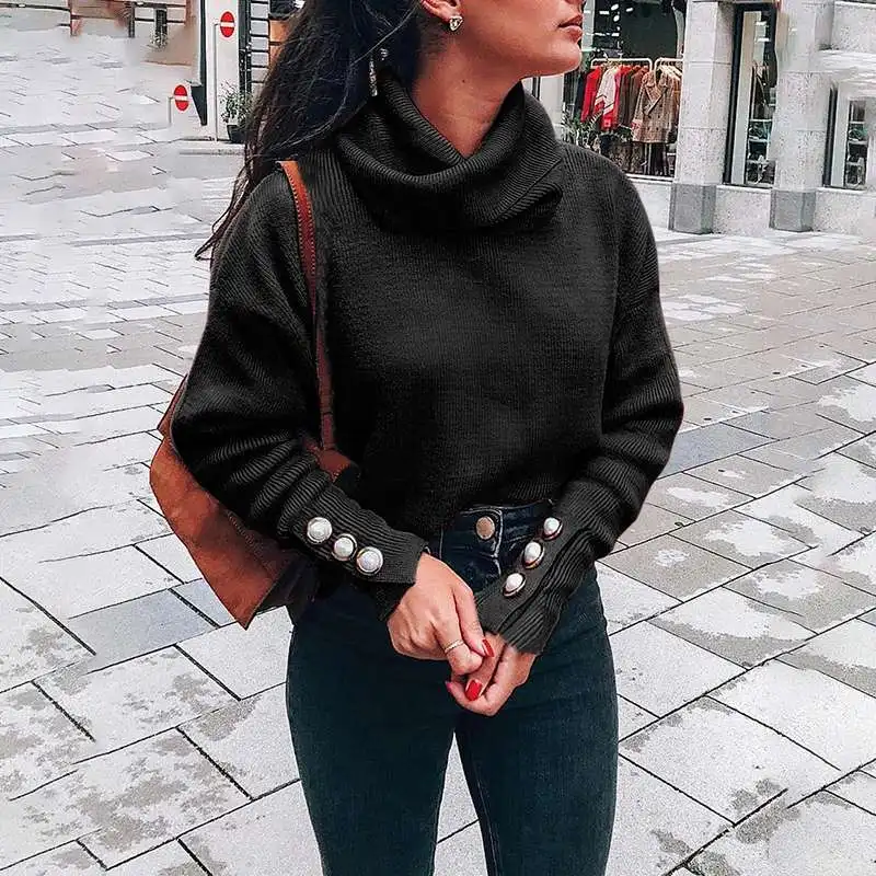 VONDA, женские осенние Топы с длинным рукавом и блузки,, женские рубашки с высоким воротом, Весенняя зимняя блуза, богемные блузы размера плюс