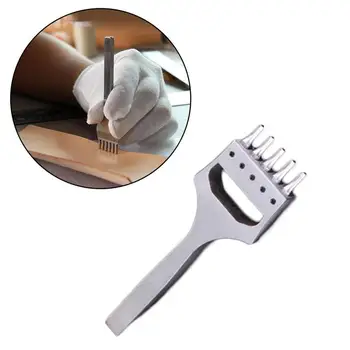 

Leather Craft Watch Band strap Oval Hole Punch Tools Stitching 5 Prong Eyelet Cutter head removable chisel Tools 1.2/1.5/1.8/2mm