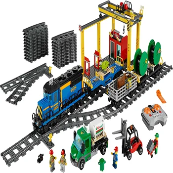 

02008 city series freight train 60052 building blocks educational toy children puzzle block small 82008 particle toy