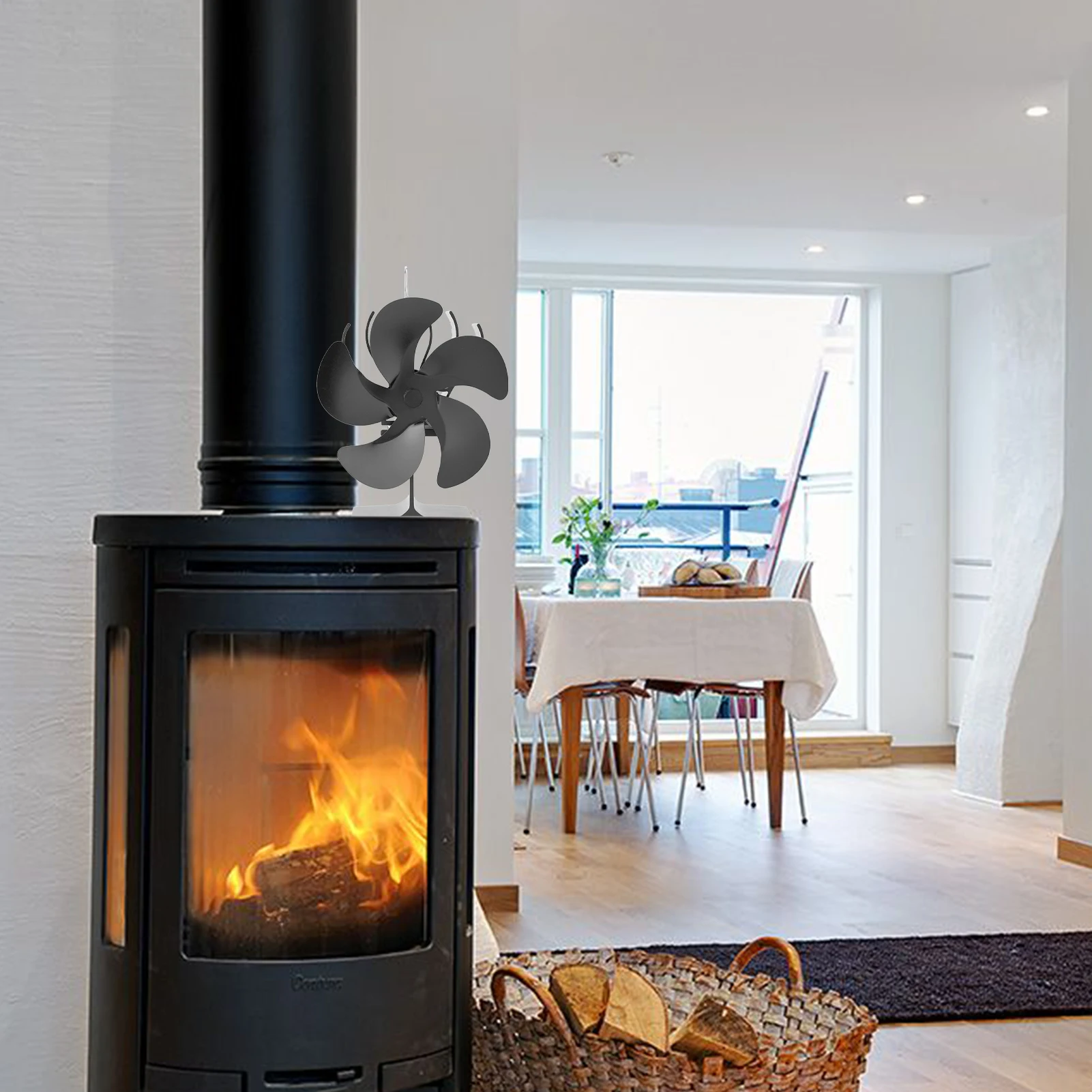 Fireplace Fan 5 Blades Stove Fan Without Electricity Economical  Heat-operated Chimney Pipe Fan For Fireplace Stove Pellet Stove - AliExpress