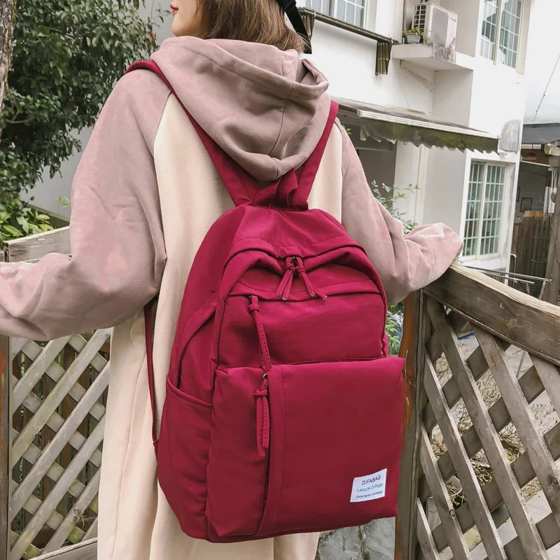 DIFA New Waterproof nylon Women Backpack Female Large capacity multi-pocket Travel bag Schoolbag for Teenage Girls Book Mochilas | Багаж и