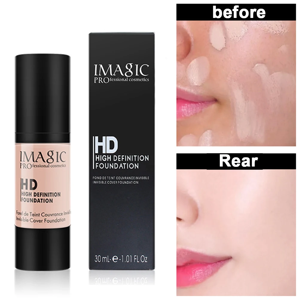 

IMAGIC Professional Moisturizing Whitening HD Liquid Foundation Concealer Highlighting Eyeshadow Makeup Cosmetics TSLM1