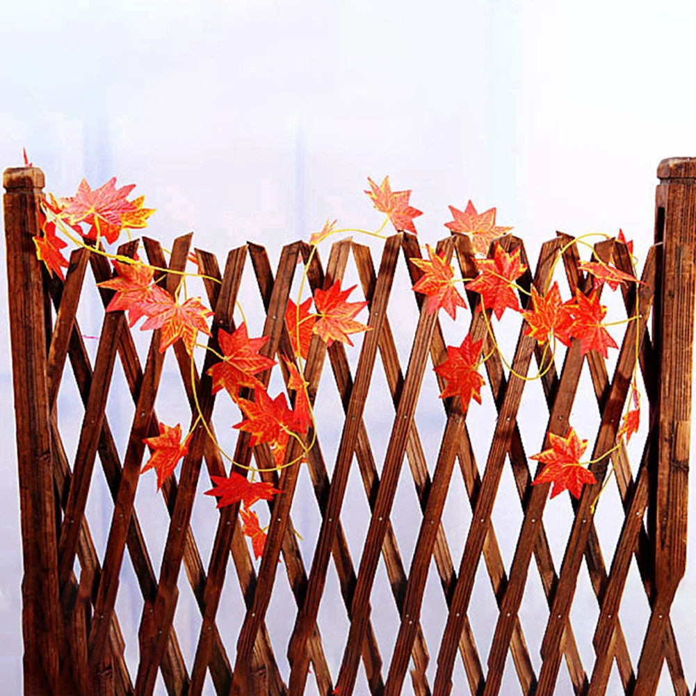 5Pcs Artificial Maple Grape Leaf Vine Plant DIY Party Home Wedding Garden Wall Decor