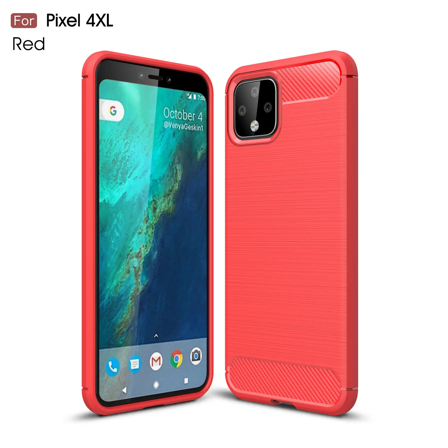 Для Google Pixel 2 3 3A 4 XL чехол Роскошная ТОНКАЯ БРОНЯ Мягкая силиконовая задняя крышка для Pixel 2XL 3XL 4XL матовый чехол из углеродного волокна