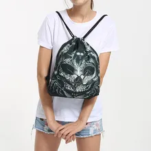 Сумка на шнурке для Хэллоуина с 3D принтом, сумка на шнурке, одноцветная тонкая сумка на плечо, конфетная сумка-мешок на шнурке для