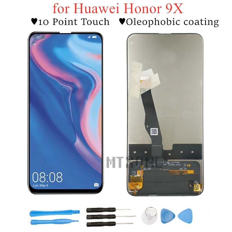 ЖК-дисплей для huawei Honor 9X ЖК-дисплей кодирующий преобразователь сенсорного экрана в сборе для Honor 9X ЖК-дисплей сенсорный экран Запчасти