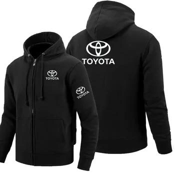 

2020 Zipper Hoodies for Toyota logo Printed Hoodie Fleece Long Sleeve Man's zipper Jacket Sweatshirt H