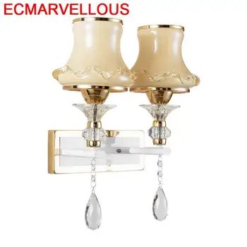 

De Pared Sconce Bedroom Mural Interieur Lampen Modern Crystal Wandlamp Light For Home Applique Murale Luminaire Wall Lamp