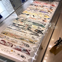 Роскошный 26 буквенный шарф женская шелковая сумка с шарфом Тощий шарф Созвездие дизайн спортивное полотенце модная полоска на голову маленький галстук