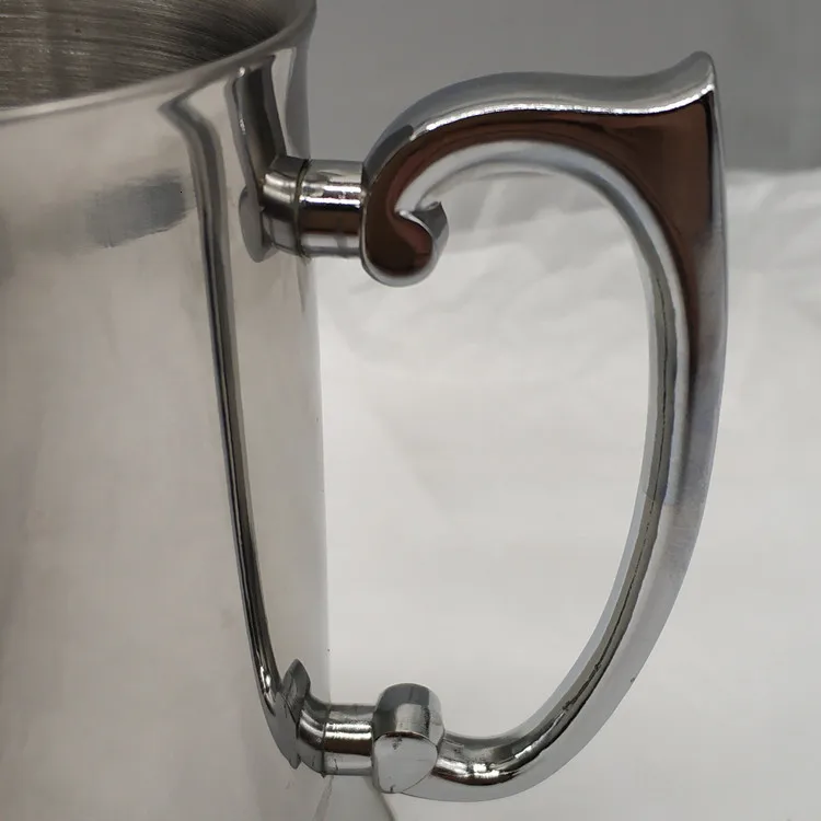 Tankard Stein двойными стенками из нержавеющей стали, серебряная пивная кружка для воды, завтрака, молока, кружки с ручками, кофейные чашки, инструменты, посуда для напитков