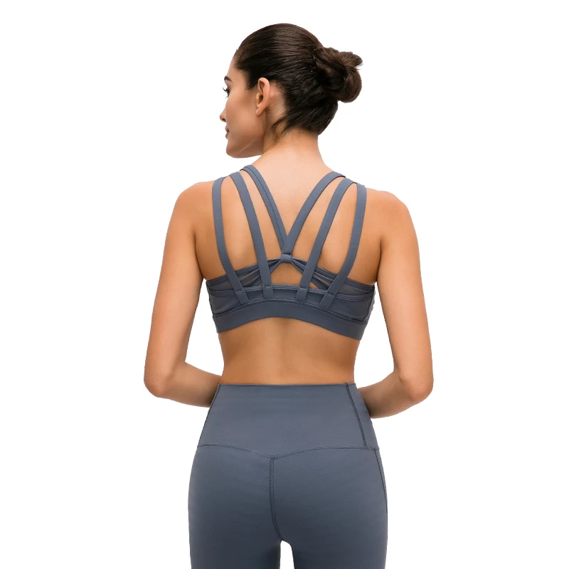 Cena Nepoagym EARTH XS do XL rozmiar kobiety Plus rozmiar stanik sportowy miękki materiał krzyż powrót stanik sportowy Strappy stanik sportowy biustonosz sportowy