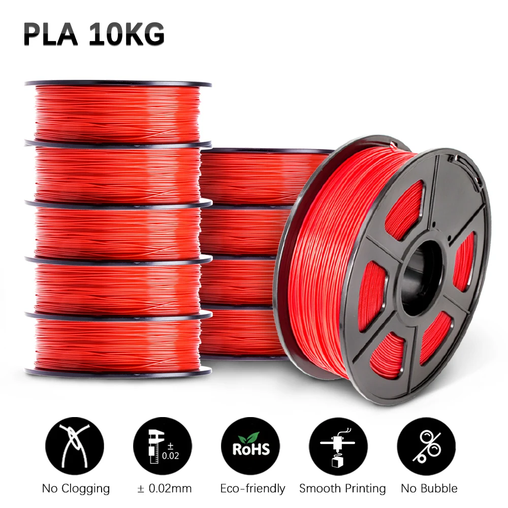 SUNLU PLA 3D Printer Filament 10 Rolls/Set PLA PLUS 3D Filament Bulk Sale 3D Printing Materials For 3D Pen best pla filament 3D Printing Materials