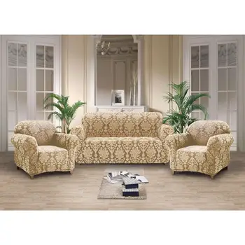 

Eurochelle on the sofa + 2 armchairs jacquard boucle without a skirt