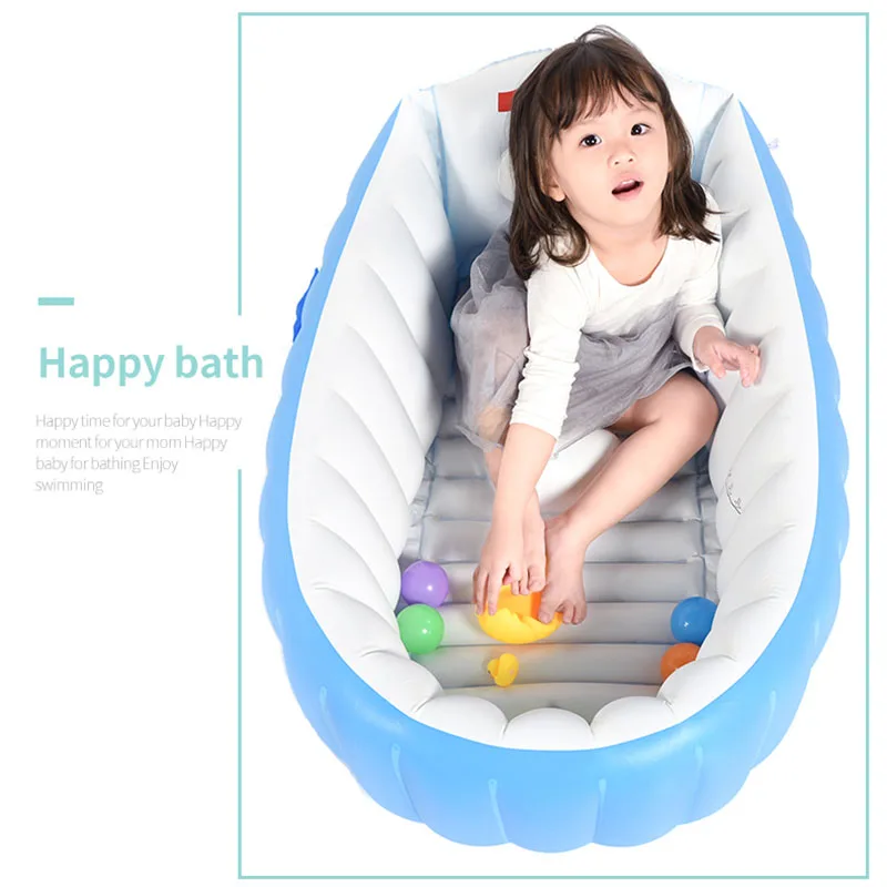 Portable Bathtub Inflatable Bath Tub Child Cushion Warm Winner Keep Folding With Air Pump | Дом и сад