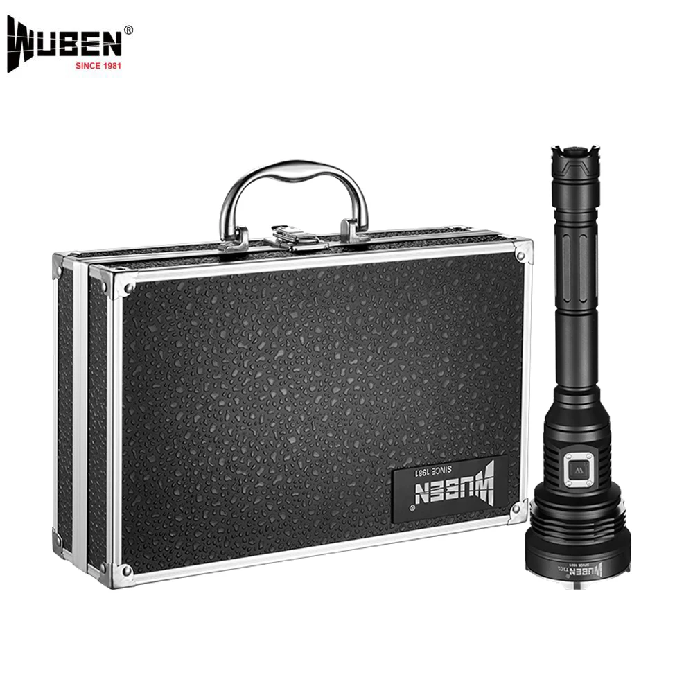 WUBEN T101 PRO USB Перезаряжаемый Фонарик алюминиевая коробка CREE XHP70 max 3480 дальность луча