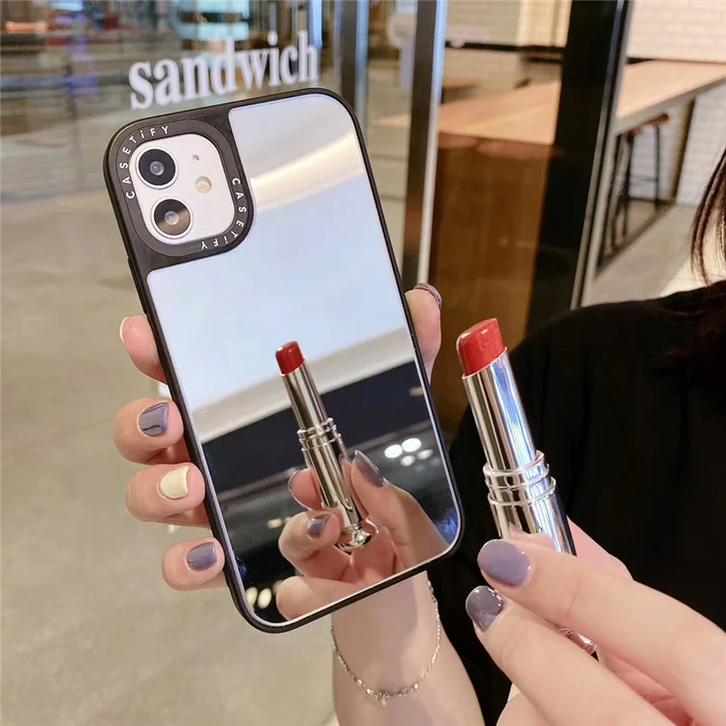 Роскошный зеркальный чехол для Iphone 11 Pro 11Pro MAX 9 8 7 Plus X XS Max XR 12 с полным обзором