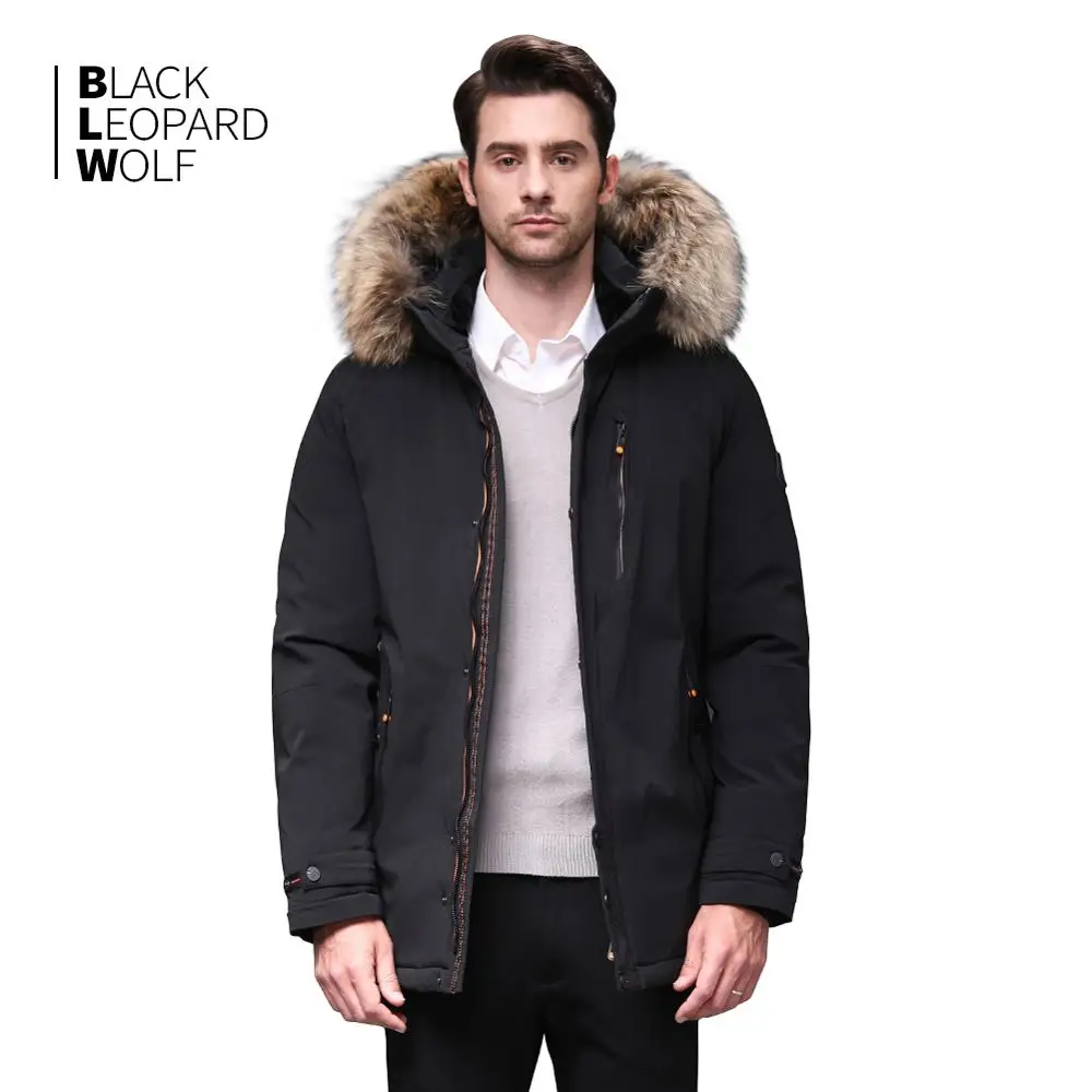 Blackleopardwolf 2019 winter down jacket men thick parka men Alaska ...