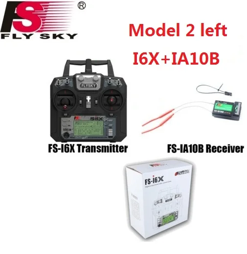 Flysky FS i6X 2 4 ГГц 10CH AFHDS 2A RC передатчик с X6B IA6b IA6B A8S R6B A3 IA10B приемник для