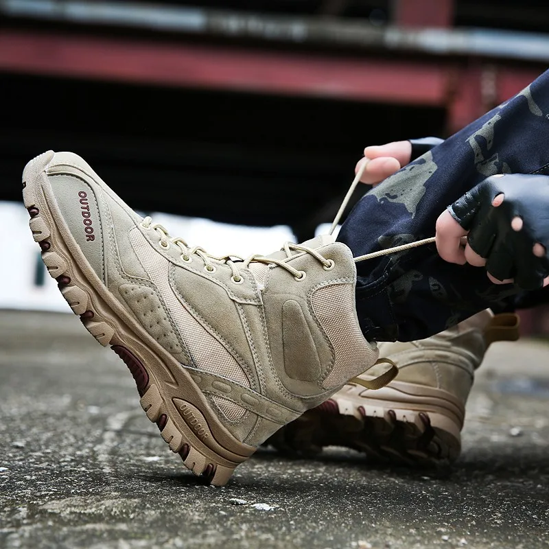 Новые зимние мужские ботинки, резиновые военные ботинки, мужские кроссовки, повседневная обувь, уличные рабочие ботинки